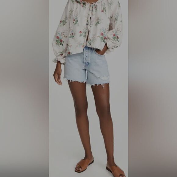 Meadows floral blouse with ties in the front us size 6 - Picture 1 of 10
